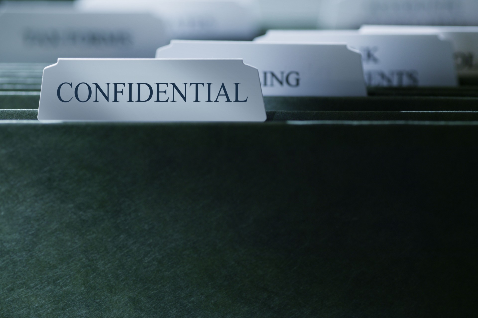 File Folder Containing Confidential Documents